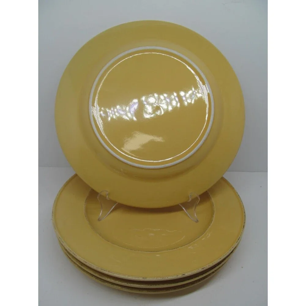 Pier 1 Mango Yellow Set Of 4 Rustic 10 3/4